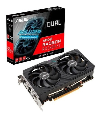 Placa De Video Asus Amd Radeon Rx 6500 Xt Oc 4gb Gddr6 Dual