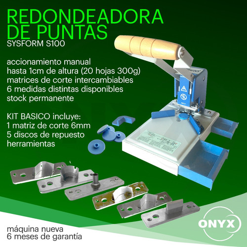 Onyx S100 Redondeadora De Puntas Tarjetas Perforadora Corte