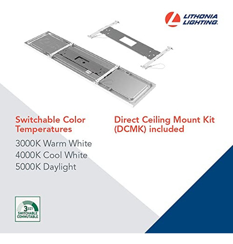 Panel Led Plano 3300lm 3500-5000k Montaje Techo Directo