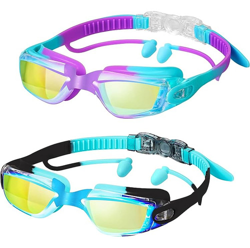 Swim Goggles 2 Pack Goggles With Uv Protection Anti Fog No L