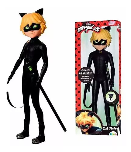 Combo 2 Bonecos Ladybug Cat Noir Articulados Miraculous