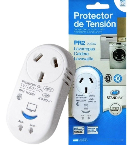 Protector Baja Y Sobre Tension 2200w Lavarropas Pr2 Anthay