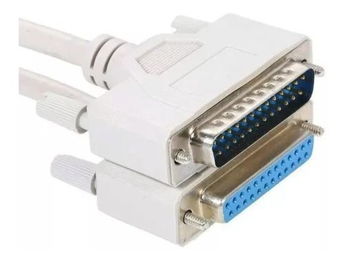 Cable de extensión paralelo Db25 hembra X Db25 macho 1,80 metros color beige