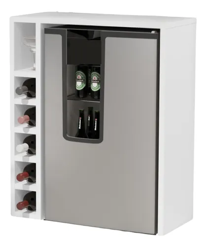 comprar Aparador Adega Stan Buffet Frigobar Moderno Bar Branco Sala
