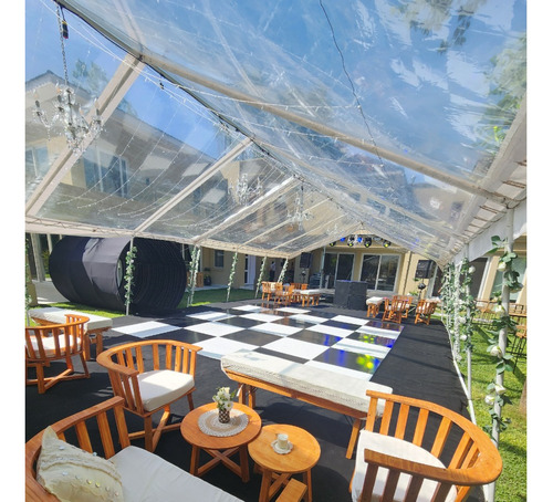 Alquiler Living Rustico Puff Silla Mesa Carpa Sillon Eventos