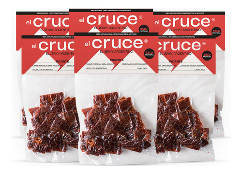 Snack Proteico El Cruce Picante 75 G X6 - Jerky - Charqui