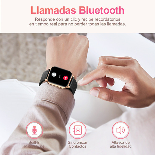 Smartwatch Impermeable Con Llamadas Por Bluetooth P/mujer