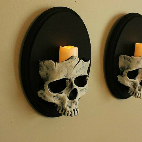 C Lámpara De Pared Calavera Decoración De Halloween Familia