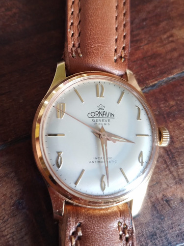 Reloj A Cuerda Color Dorado Cornavin Geneve 17 Rubis