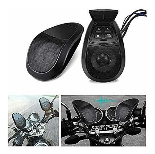 Sistema Audio Para Moto Par Motocicleta Bluetooth Luz