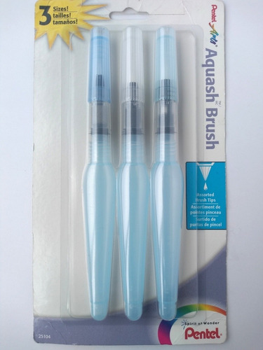 Set X 3 Pinceles De Agua Aquash Brush Pentel