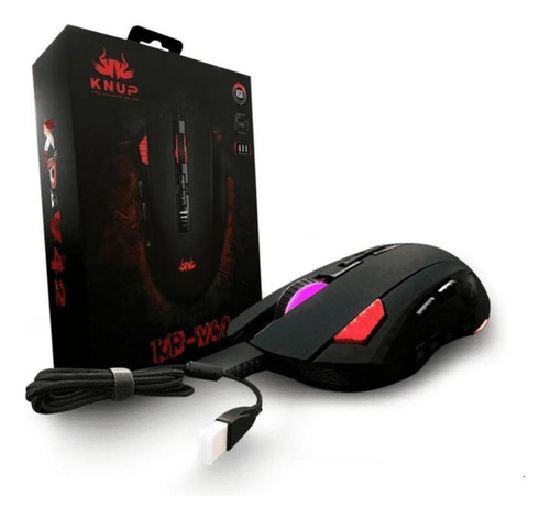 Mouse Gamer Usb Macro Programável Rgb 5000dpi Kp-v42
