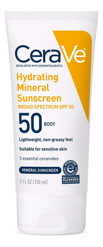 Cerave Protector Solar Corporal 100% Mineral Spf 50, Con Óxi
