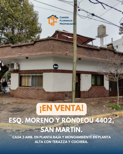 Vivienda Multifamiliar, Casa 3 Ambientes En Planta Baja Y Depto Monoambiente En Planta Alta, En Venta En Zona San Martin