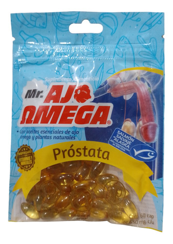 Mr Ajo Omega Próstata 60 Cápsulas  Salmón Dolor Inflamación