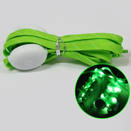 Cordones De Zapatos LED Flash Light Intermitente Nylon Party Shoe String Amarillo Yuyangstore Cordones De Zapatos Iluminados