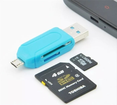 Lector Memoria Sd Android 4en1 Adaptador Usb Otg Lince