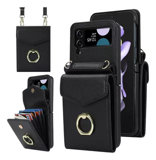 Capa De Cartão Tiracolo Para Samsung Galaxy Flip Z4/z3 Para