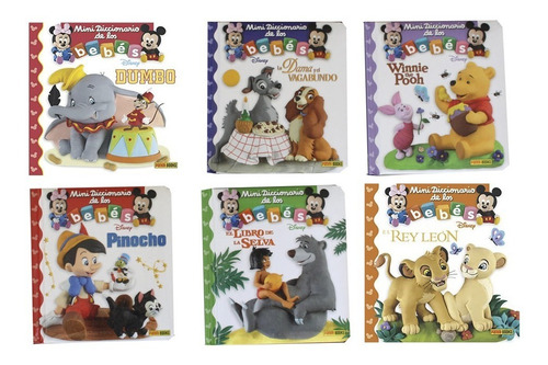 6 Libros Para Bebés: Mini Diccionario Disney 