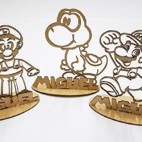 Mario Bros En Tu Mesa: Centro De Mesa Personalizado 30cm 7pz