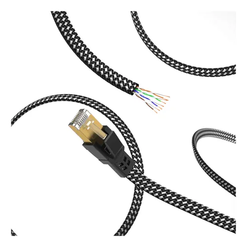 Cable De Red Cat-8 Ethernet Internet Pc Consolas 8m (25ft)