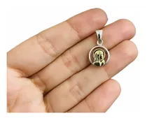 Comprar Dije Virgen Niña Plata 925 Oro Con Cristal De Roca Mujer