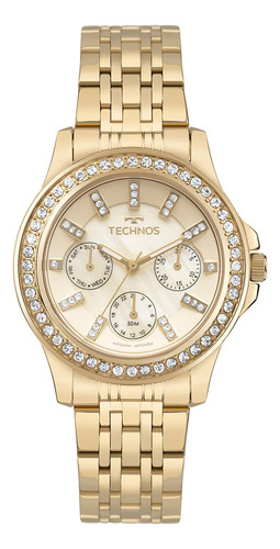 Relógio Technos Feminino St.moritz Dourado - 6p29amg/1d