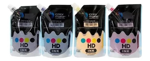 Kit 4 Tintas Sublimación Color Make 125 Ml Papel Cinta Full Tinta CMYK