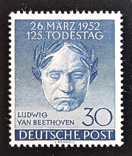 Alemania Berlín, Sello Yv 73 Ludw Beethoven 1952 Mint L16821