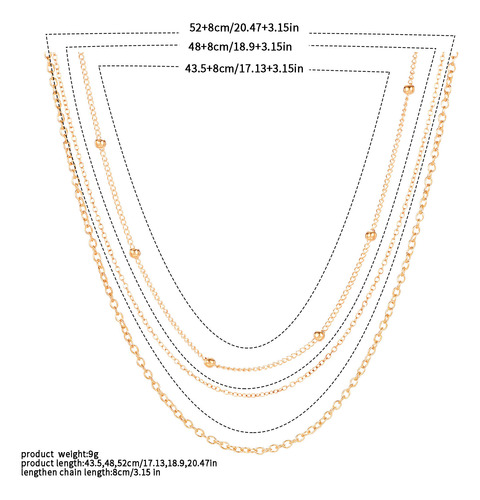 Collar Con Colgante De Diamantes Multicapa Con Borlas En For