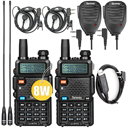 Ham Radio Uv-5r Pro 8w Dual Band Two Way Radio With Handheld