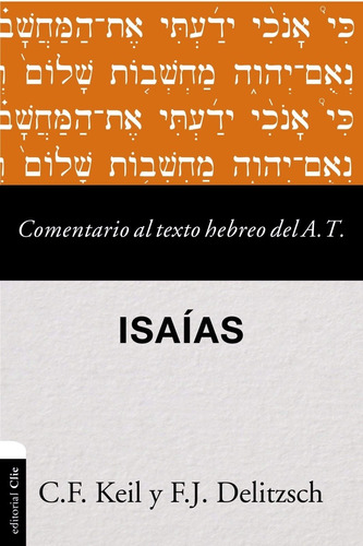 Comentario Al Texto Hebreo Del Antiguo Testamento: Isaías