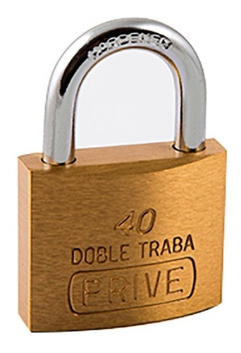 Candado De Doble Traba De Bronce Macizo 40 Mm Prive