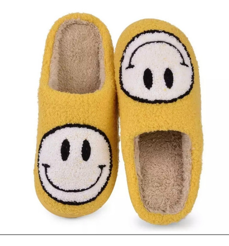 Pantuflas Cómodas Para Dama Con Carita Feliz