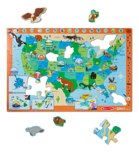 Melissa & Doug National Parks U.s.a. Map Floor Puzzle - 45 P