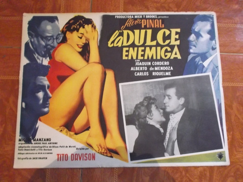 Antiguo Lobby Card De Silvia Pinal En La Dulce Enemiga!