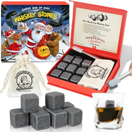 Santamade Set De Regalo De Piedras De Whisky Para Hombres Re