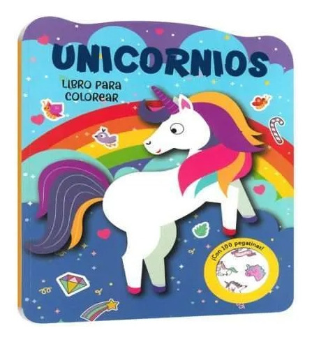 Libro Plastificado Para Colorear Con Diseños De Unicornios