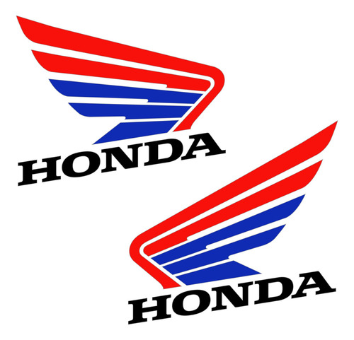 Calcomania Logo Honda Alas Original Hrc Tricolor