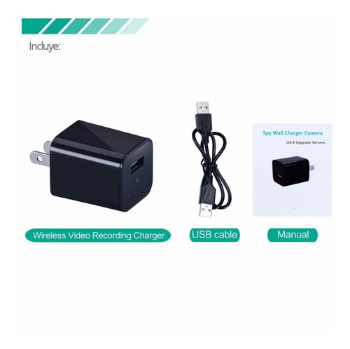Camara Cargador Mini Micro Espia Oculta Pequeña Seguridad