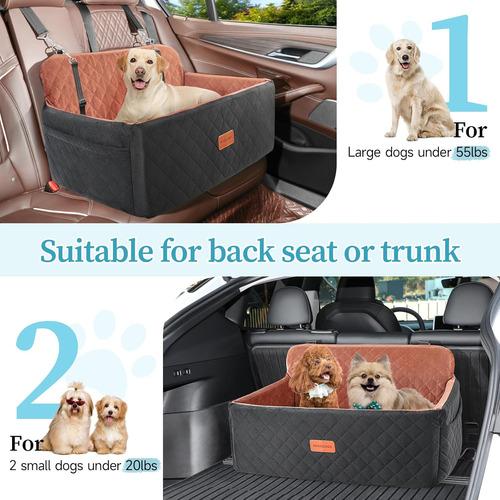 Asiento De Automóvil Para Perros Medianos, Lavable Y Desmont