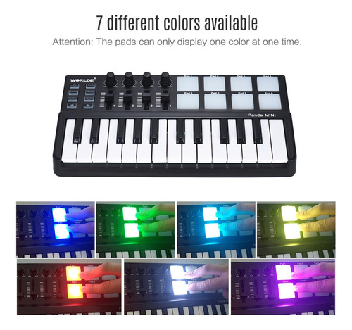 New Worlde Panda Mini - Teclado Midi Usb Ultraportátil De