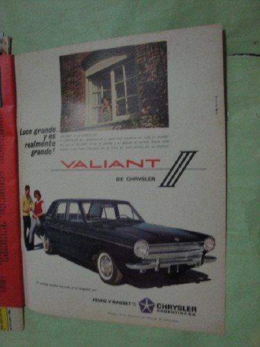 Publicidad Valiant 3 Año 1964