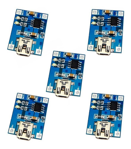 Circuito Cargador Pila Bateria Litio Lipo Mini Usb 5 Piezas