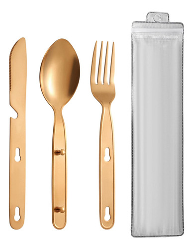3 Uds Utensilios Para Acampar Cubiertos Cuchara Tenedor