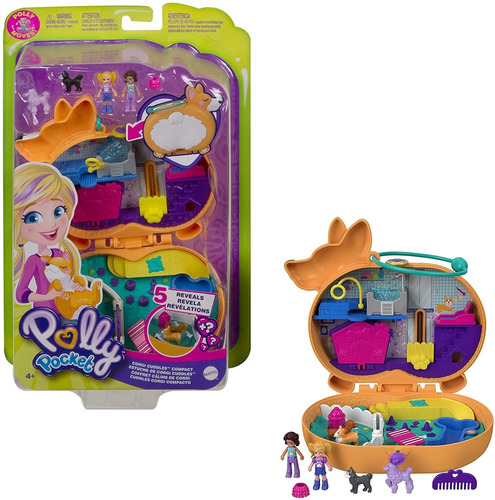 Polly Pocket Corgi Se Acurruca Compacto Con Hotel Para Masco