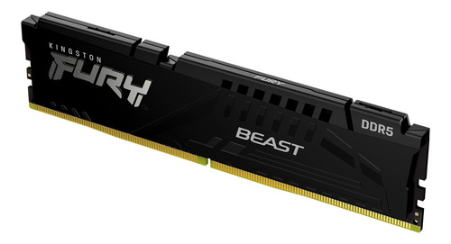 Imagen 2 de 2 de Memoria RAM Fury Beast DDR5 gamer color negro 16GB 1 Kingston KF548C38BB-16
