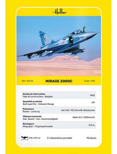 Heller 80426 Mirage 2000 C 1/48