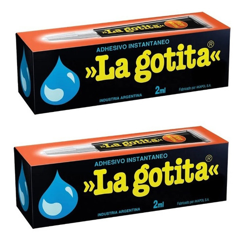 2 Unidades La Gotita Pegamento Instantaneo Universal 2 Ml