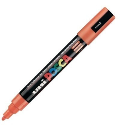 Caneta Posca Uni Ball Laranja Pc-5m